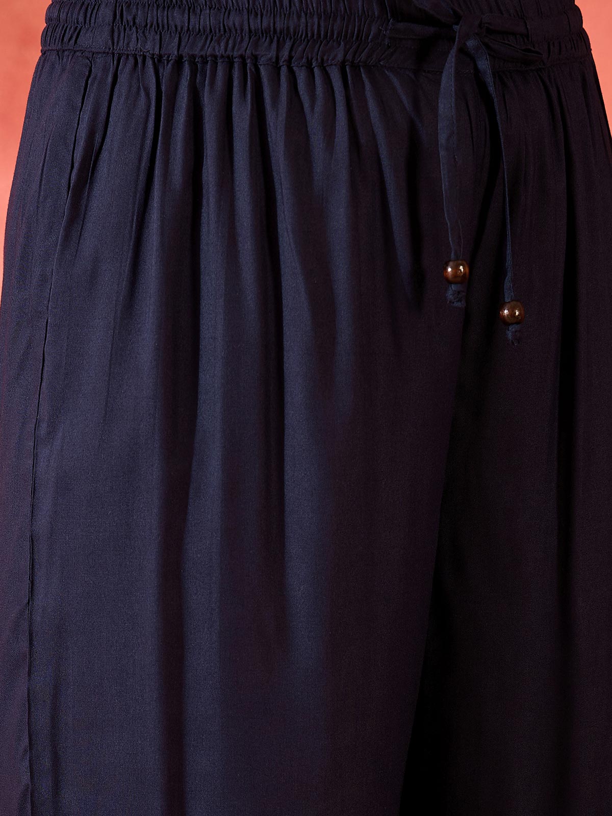 Embroidered Shrug Crop Top With Trousers Co-Ords