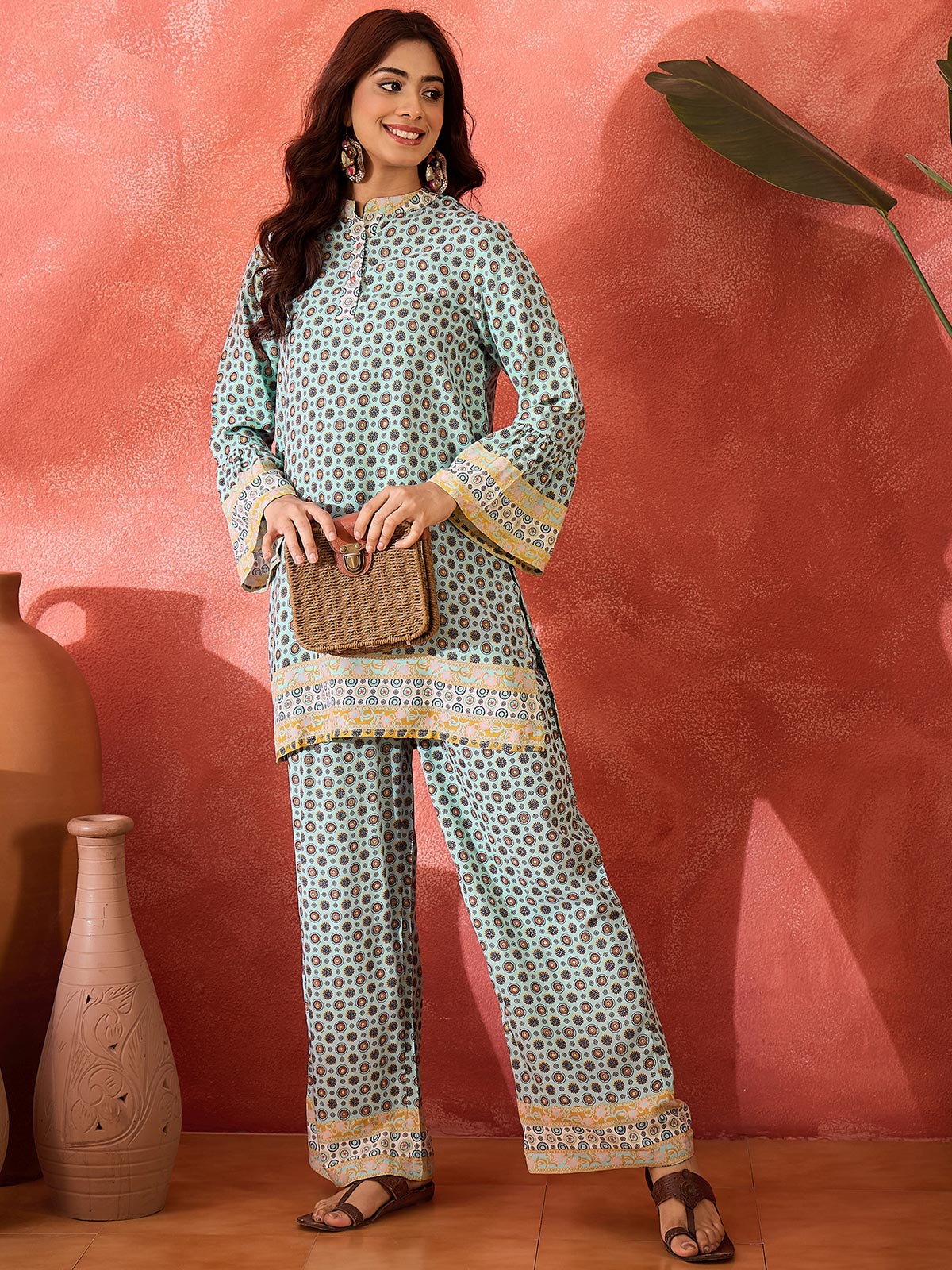 Printed Top With Trouser Co-Ords