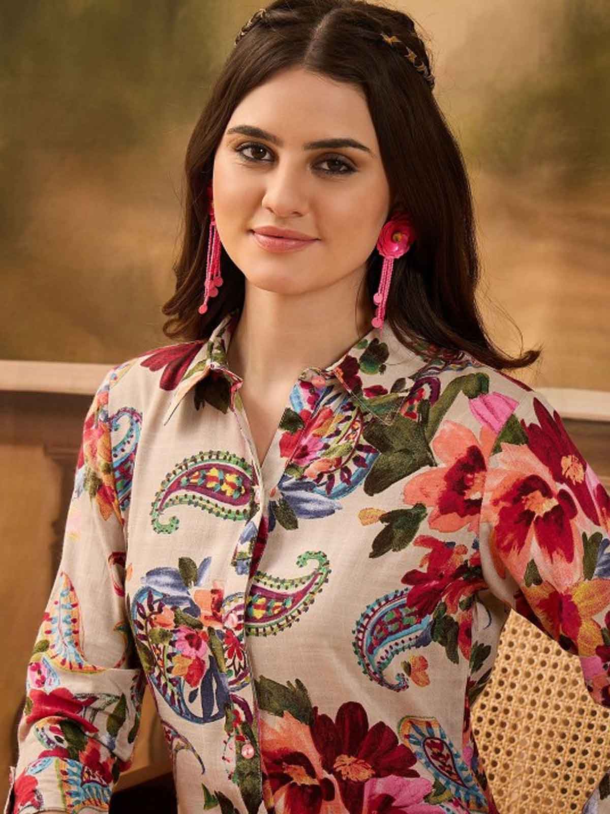 Floral Printed Shirt & Trouser