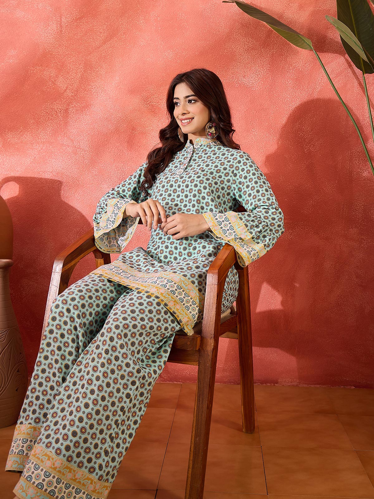 Printed Top With Trouser Co-Ords
