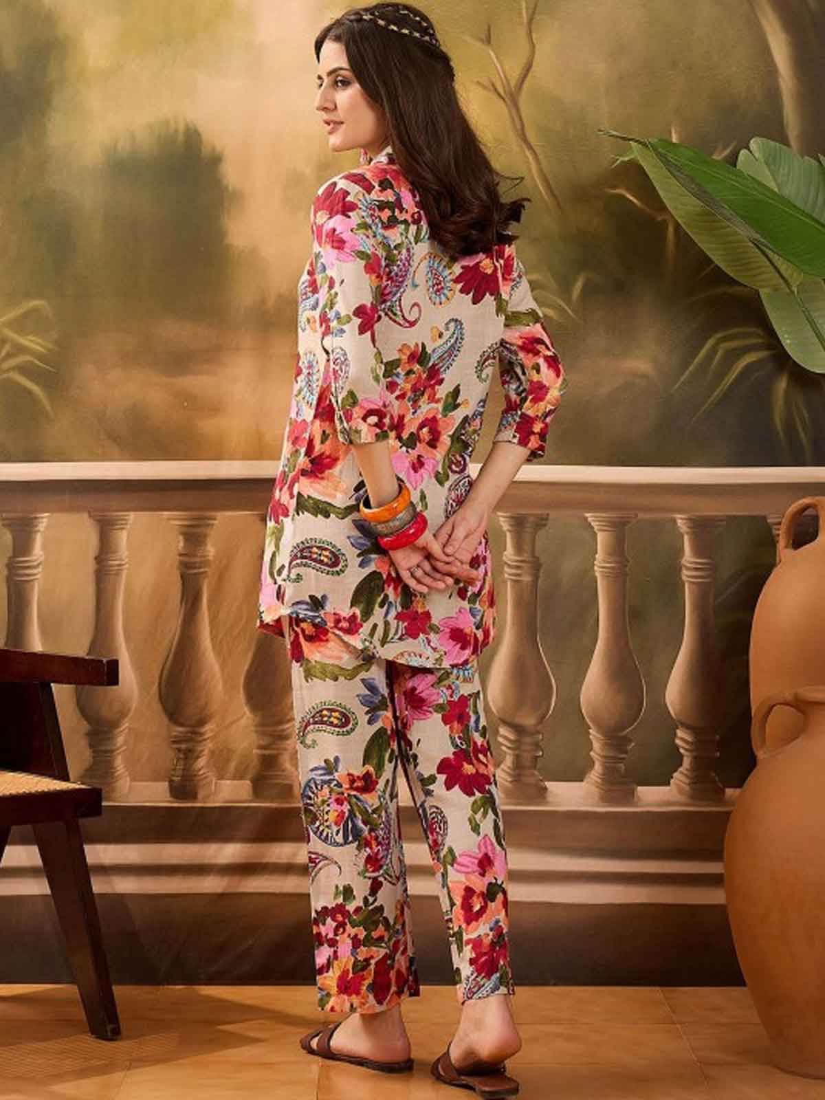 Floral Printed Shirt & Trouser