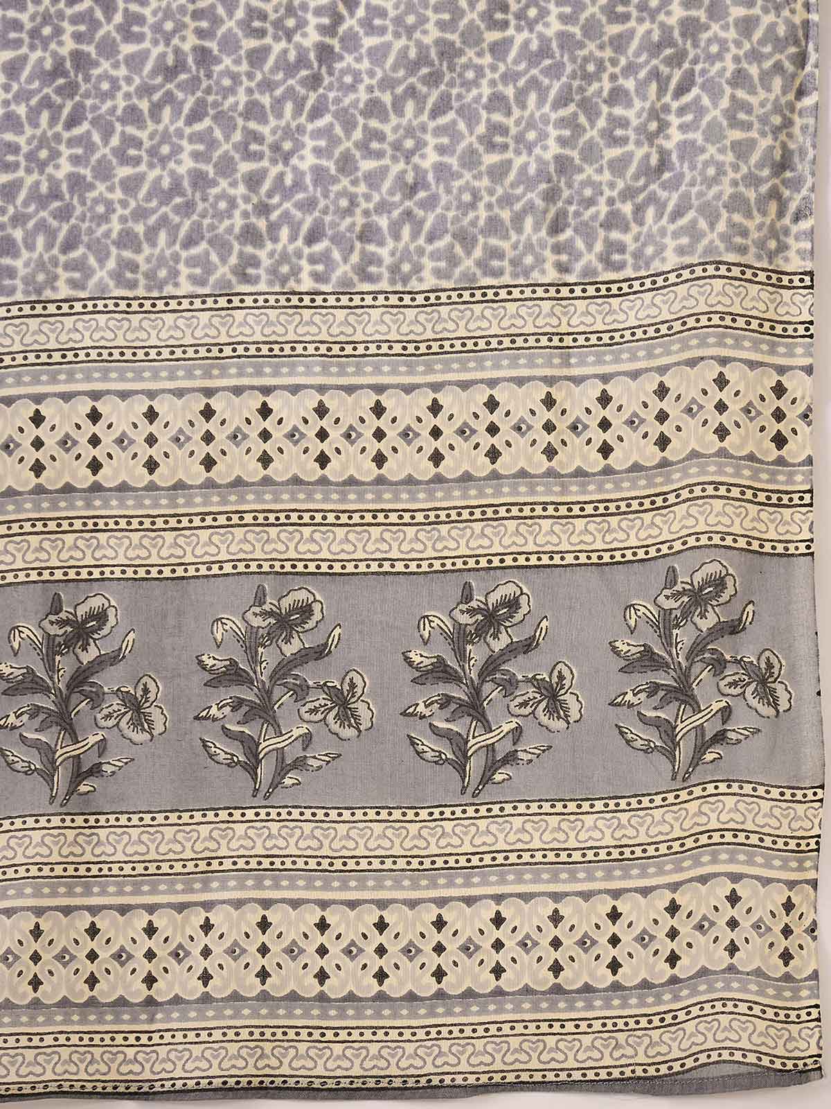 Women Ethnic Motifs Printed Cotton Kurta with Trousers & Dupatta