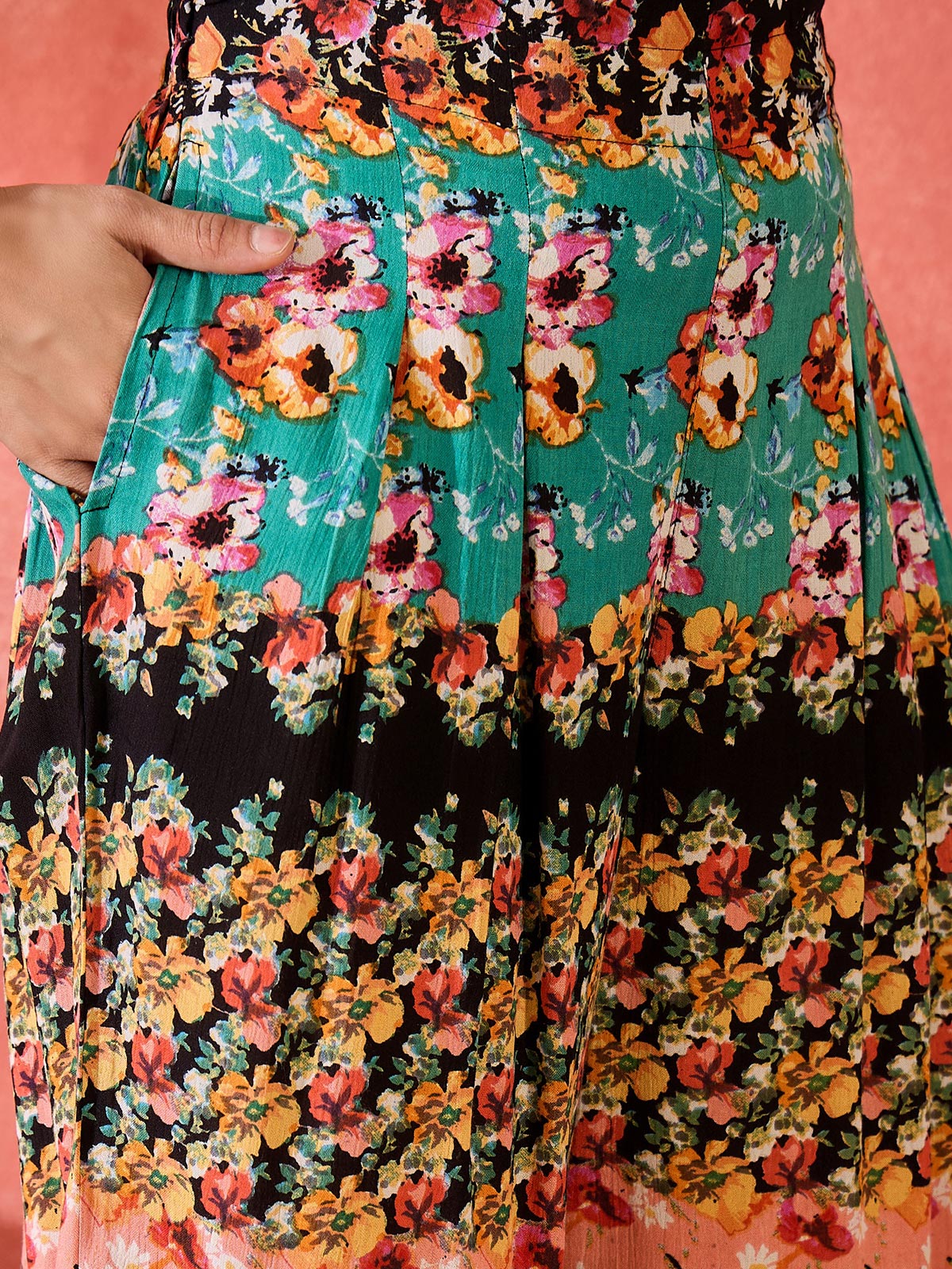 Floral Printed Top & Trousers Co-Ord Set
