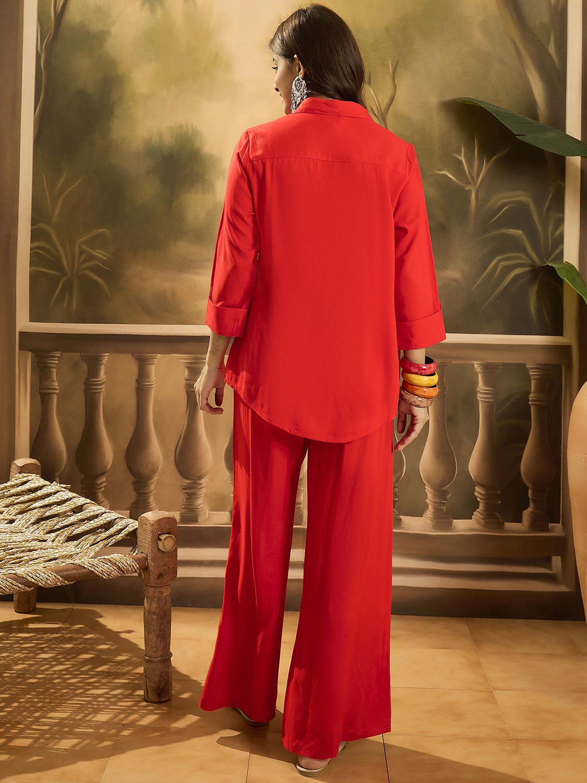 Embroidered Shirt & Trousers Co-Ords