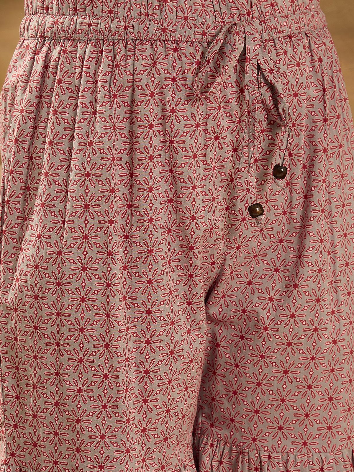 Printed Pure Cotton Top With Trouser Co-Ords