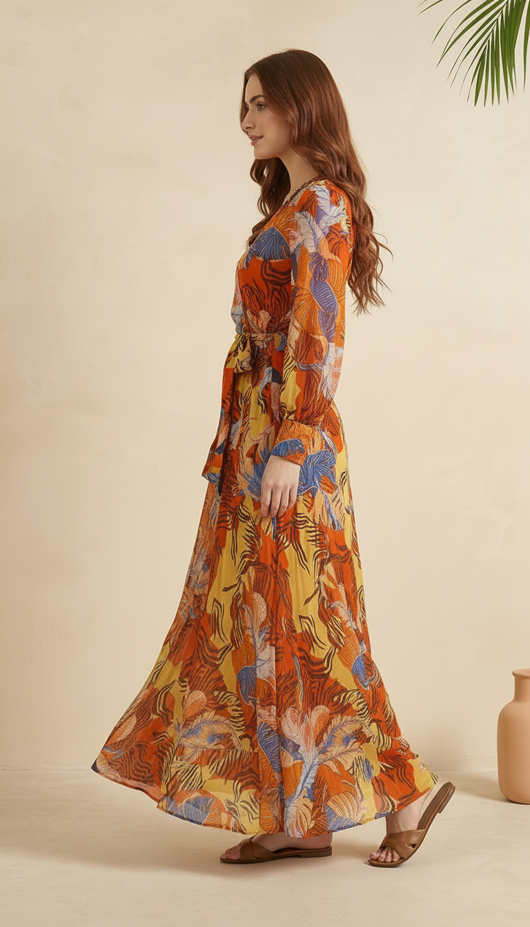 Bohemian Floral & Ruffle Maxi Dresses | Daylist.in