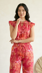 Floral Co-Ord Set for Women | Cotton Printed Top & Pants Set | Daylist India