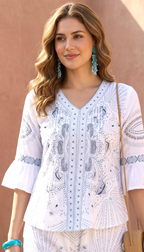 White Printed Co-ord Set for Women | Stylish Summer Outfit | Daylist