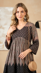 Daylist Midnight Black Embroidered Co-Ord Set – Premium Cotton-Linen Shirt & Palazzo 2-Piece Set