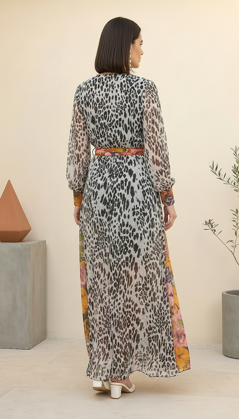 Bohemian Floral & Animal Print Maxi Dress | Daylist.in