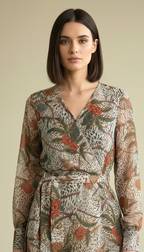 Daylist Amber Flora Bohemian Ruffle Maxi Dress