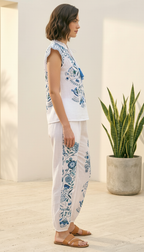White Embroidered Co-Ord Set for Women | Cotton Summer Co-Ord Outfit | Daylist India