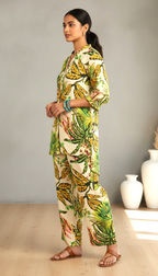 Verdant Tropical High-Low Co-ord Set