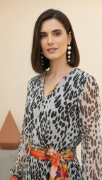 Bohemian Floral & Animal Print Maxi Dress | Daylist.in