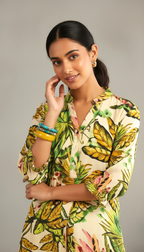 Verdant Tropical High-Low Co-ord Set